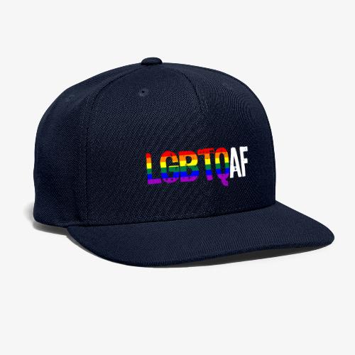 LGBTQ AF LGBTQ as Fuck Rainbow Pride Flag - Snapback Baseball Cap