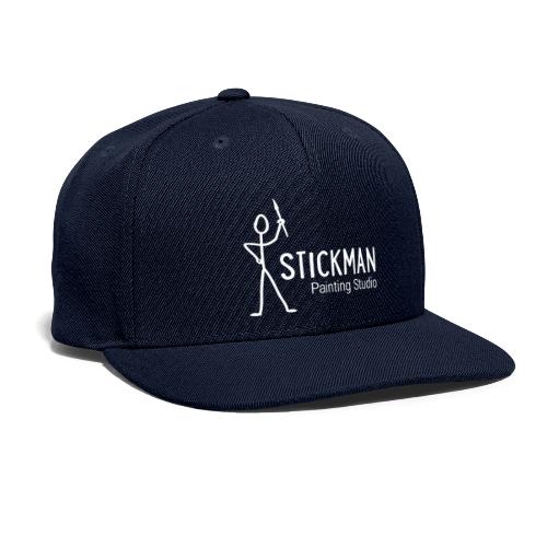 Stickman Logo In White - Snapback Baseball Cap