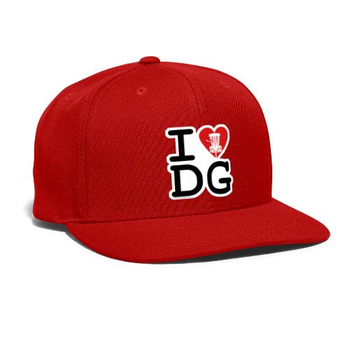 I Love (Heart) Disc Golf Shirt & Accessories - Snapback Baseball Cap