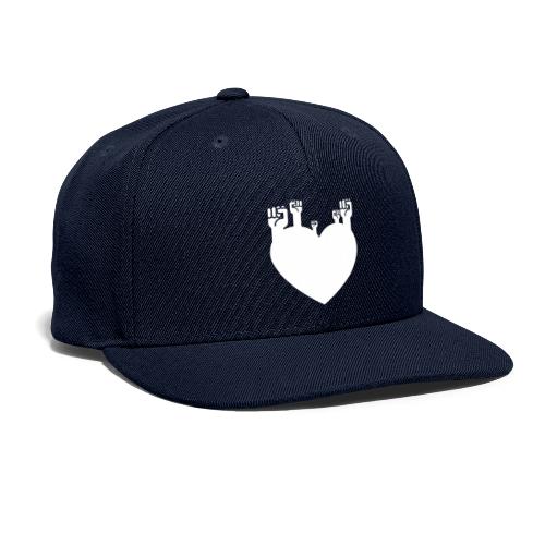 Fist Heart Wht - Snapback Baseball Cap