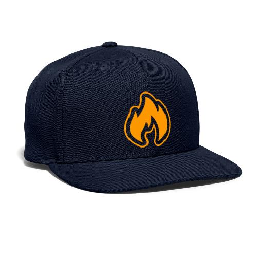 Official Dope Ass Designs Yellow-Orange Flame Logo - Snapback Baseball Cap