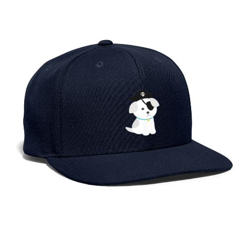 Dog with a pirate eye patch doing Vision Therapy! - Snapback Baseball Cap