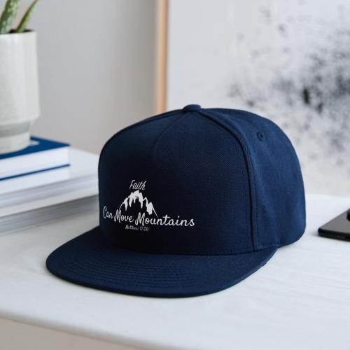 faith move can mountains Matthew 17:20 white - Snapback Baseball Cap