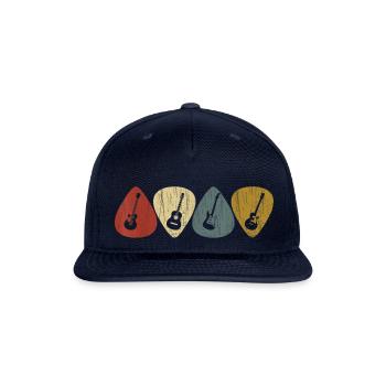 Retro Vintage Guitar - Snapback Baseball Cap - navy - Front