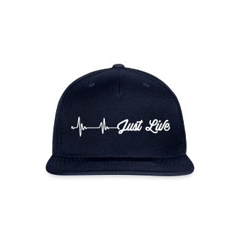 JUST LIVE - Snapback Baseball Cap - navy - Front