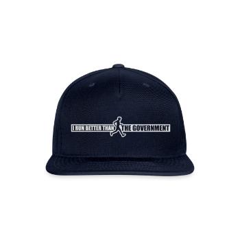 run better than government - Snapback Baseball Cap - navy - Front