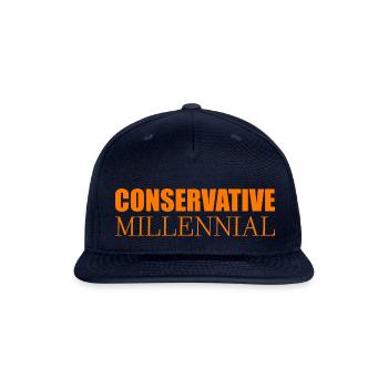 Conservative Millennial - Snapback Baseball Cap - navy - Front
