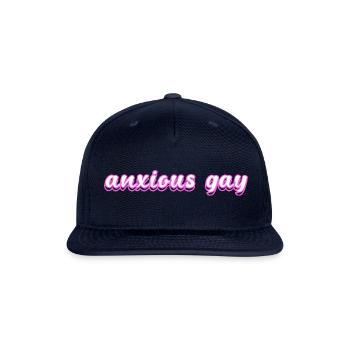 Anxious Gay - Snapback Baseball Cap - navy - Front