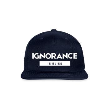 Ignorance Is Bliss green - Snapback Baseball Cap - navy - Front