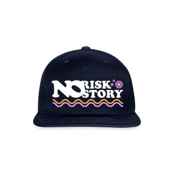 No Risk No Story - Snapback Baseball Cap - navy - Front