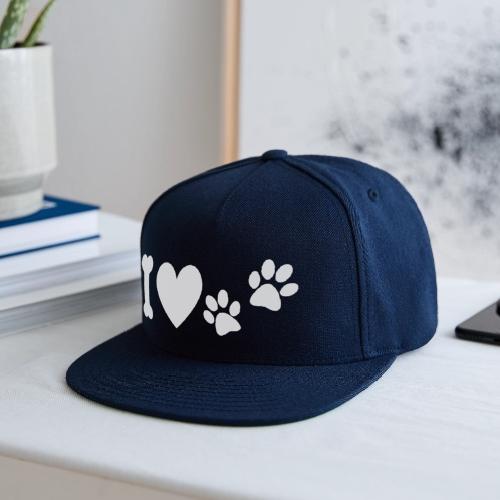 I Love Dog Prints - Snapback Baseball Cap