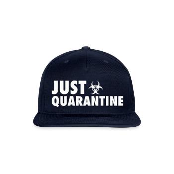Just Quarantine - Snapback Baseball Cap - navy - Front
