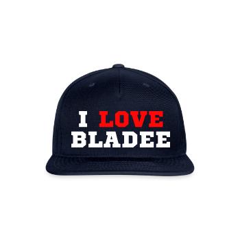 i love bladee - Snapback Baseball Cap - navy - Front