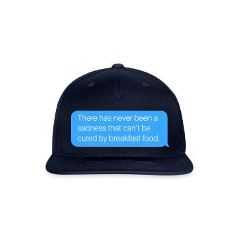 Breakfast Food 80s - Snapback Baseball Cap - navy - Front