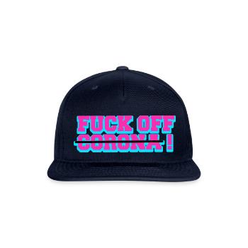 Fuck off corona - Snapback Baseball Cap - navy - Front