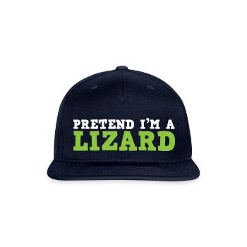 Lizard Reptile Lizard Costume - Snapback Baseball Cap - navy - Front