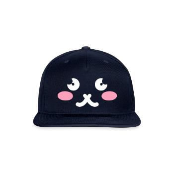Cute cat face - Snapback Baseball Cap - navy - Front