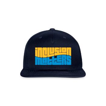 inclusion matters logo school - Snapback Baseball Cap - navy - Front