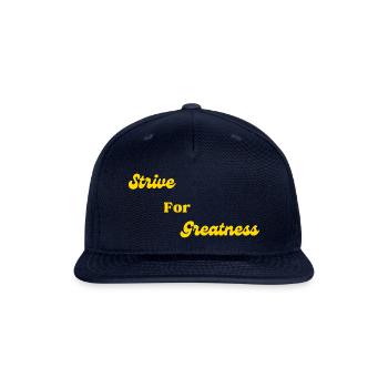 Strive for Greatness Gold - Snapback Baseball Cap - navy - Front