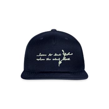 Learn To Bend When The Wind Blows in green - Snapback Baseball Cap - navy - Front