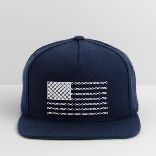Bicycle Chain American Flag - Snapback Baseball Cap