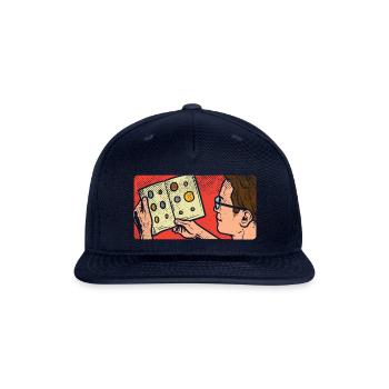 Coin Collector Reading His Album - Snapback Baseball Cap - navy - Front