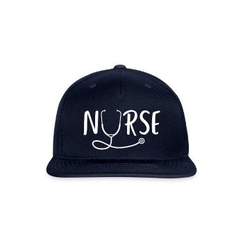 Nurse Design With Stethoscope - Snapback Baseball Cap - navy - Front