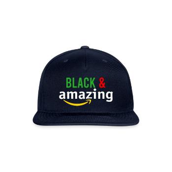 Black History black and amazing - Snapback Baseball Cap - navy - Front