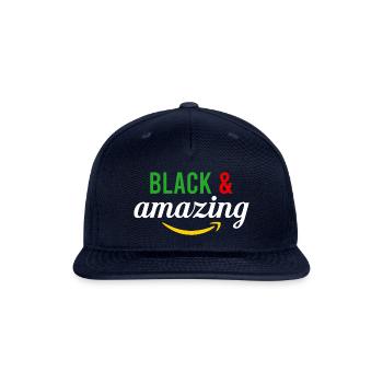 Black History Black and amazing - Snapback Baseball Cap - navy - Front