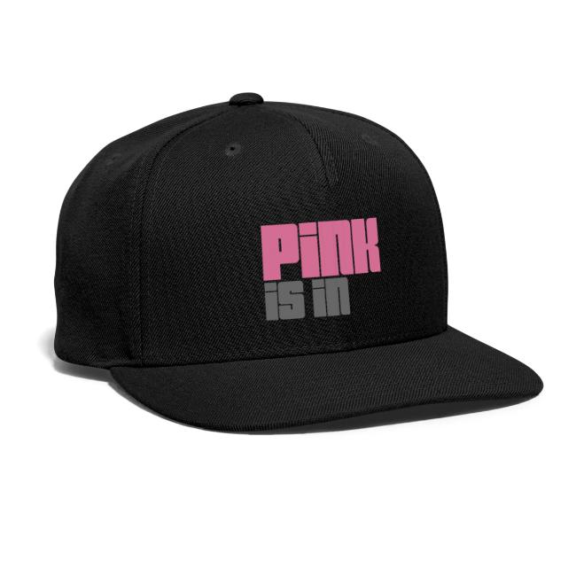 Pink is in Logo grey