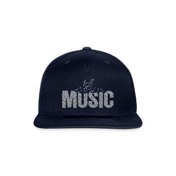 music - Snapback Baseball Cap - navy - Front