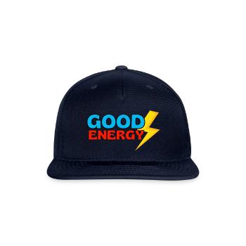 GOOD ENERGY- Flash Of Lightning Yellow - Snapback Baseball Cap - navy - Front