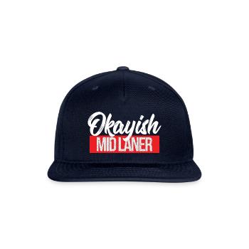 Okayish Mid Laner - Snapback Baseball Cap - navy - Front