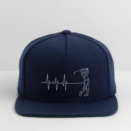 Golf Heartbeat EKG Minimalist Swing Art - Snapback Baseball Cap