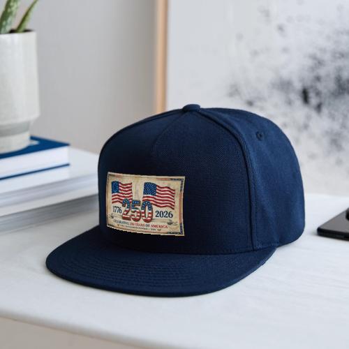 USA 250th Anniversary Flags Emblem - Snapback Baseball Cap