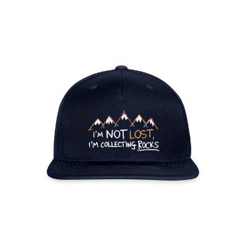 I'm Just Collecting Rocks, OK? - Snapback Baseball Cap - navy - Front