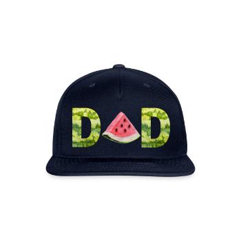 Dad Watermelon Slice - Snapback Baseball Cap - navy - Front