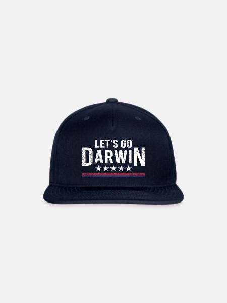 Lets Go Darwin Us Flag Vintage Darwin Day - Snapback Baseball Cap - navy