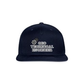 🔍 Geo Technical Engineers Design Apparels - Snapback Baseball Cap - navy - Front