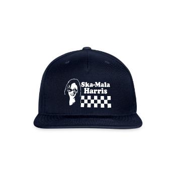 Kamala Harris Ska Mala Harris checkerboard shirt - Snapback Baseball Cap - navy - Front