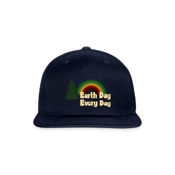 Earth Day Every Day - Snapback Baseball Cap - navy - Front