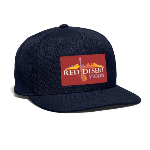 Red Desert Violin Logo on dark background - Snapback Baseball Cap