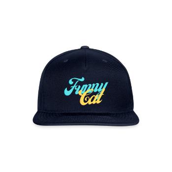 Funny cat - Snapback Baseball Cap - navy - Front