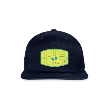 inclusion matters logo quote - Snapback Baseball Cap - navy - Front