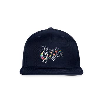 Music Is Everyone Funny Love Music Teacher Kid - Snapback Baseball Cap - navy - Front