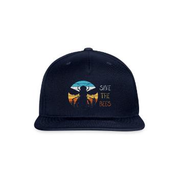 Save the Bees Amazing Sunset Tree Line Long Sleeve - Snapback Baseball Cap - navy - Front