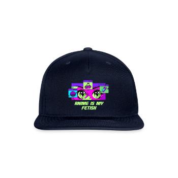Anime Is My Fetish Manga Nerd Japanese Animation W - Snapback Baseball Cap - navy - Front