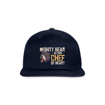 Chef Beast Animal Lover Bear Cooking Meals - Snapback Baseball Cap - navy - Front
