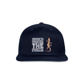 WHICH PREHISTORIC LIZARD WAS THE UGLIEST - Snapback Baseball Cap - navy - Front