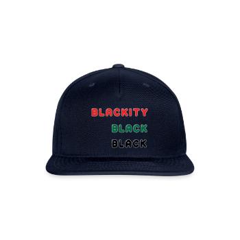 Blackity Black Black - Snapback Baseball Cap - navy - Front
